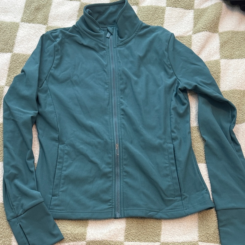 Women’s Teal Full-Zip Lightweight Athletic Jacket